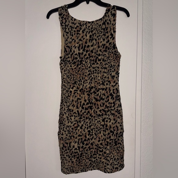 Free people Marigold mini dress size small bohemian festival leopard cheetah 90s - Picture 2 of 7